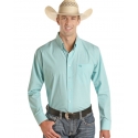 Panhandle® Men's LS Linen Look Shirt Turquoise