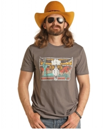 Rock & Roll Cowboy® Men's Dale Brisby Tee Charcoal