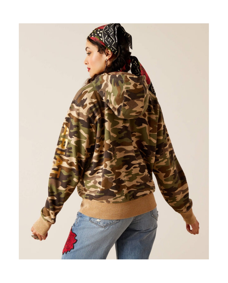 Ariat Ladies Rodeo Quincy Camo Hoodie Fort Brands