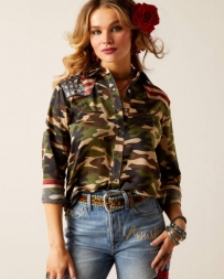 Ariat® Ladies' Rodeo Quincy Camo Pride Shirt