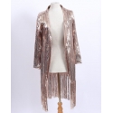 Ladies' Rose Gold Sequin Long Kimono