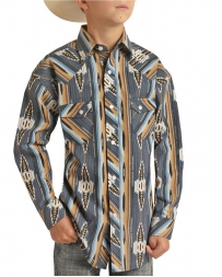 Rock & Roll Cowboy® Boys' Aztec LS Snap Shirt