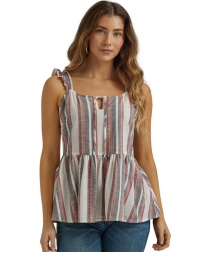 Wrangler® Ladies' Striped Peplum Top