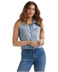 Wrangler® Ladies' Western Denim Vest Shirt