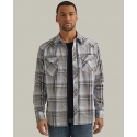 Wrangler Retro® Men's LS Slim Fit Plaid Snap