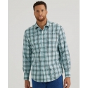 Wrangler® Men's Wrinkle Resistant LS Plaid Snap