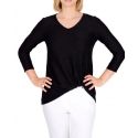 Ladies' 3/4 Sleeve Twist Front Top