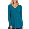 Ladies' LS V-Neck Basic Top