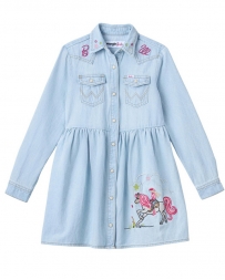 Wrangler® Girls' Barbie Denim Shirt Dress