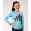 Roper® Girls' Bow Friends LS Tee