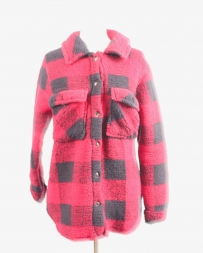 Ladies' Buffalo Plaid Sherpa Shacket