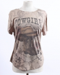 Ladies' Cowgirl Printed Tee Shirt