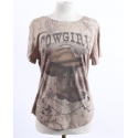 Ladies' Cowgirl Printed Tee Shirt