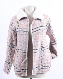 Ladies' Faux Sherling Collared Cardigan