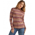 Wrangler Retro® Ladies' Mock Neck Striped Top