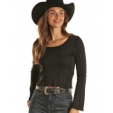 Rock and Roll Cowgirl® Ladies' Seamed Long Sleeve Top