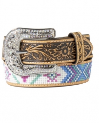 Angel Ranch® Girls' Beaded Cactus Inlay Belt