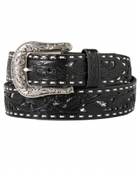 Nocona Belt Co.® Ladies' Floral Overlay Black Belt