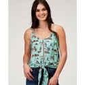 Roper® Ladies' Retro Print Tie Front Tank