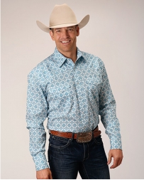 Roper® Men's LS Print Snap Shirt