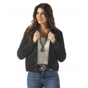 Wrangler® Ladies' Lined Black Denim Jacket