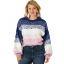 Wrangler® Ladies' Striped Balloon Sleeve Sweater