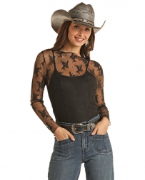 Rock and Roll Cowgirl® Ladies' Mesh Lace Top