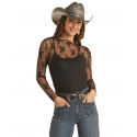 Rock and Roll Cowgirl® Ladies' Mesh Lace Top