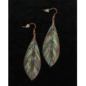 Blazin Roxx® Ladies' Patina Feather Earrings