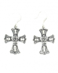 Blazin Roxx® Ladies' Cross With Rose Earrings