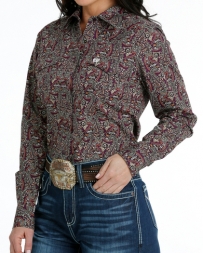 Cinch® Ladies' L/S Print Performance Top