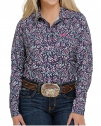 Cinch® Ladies' LS Paisley Button Down Shirt