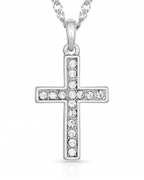 Montana Silversmiths® CZ Silver Cross Necklace