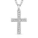 Montana Silversmiths® CZ Silver Cross Necklace