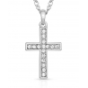 Montana Silversmiths® CZ Silver Cross Necklace