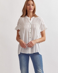 Entro® Ladies' Pinched Front Ruffle Top