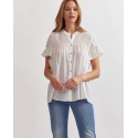 Entro® Ladies' Pinched Front Ruffle Top