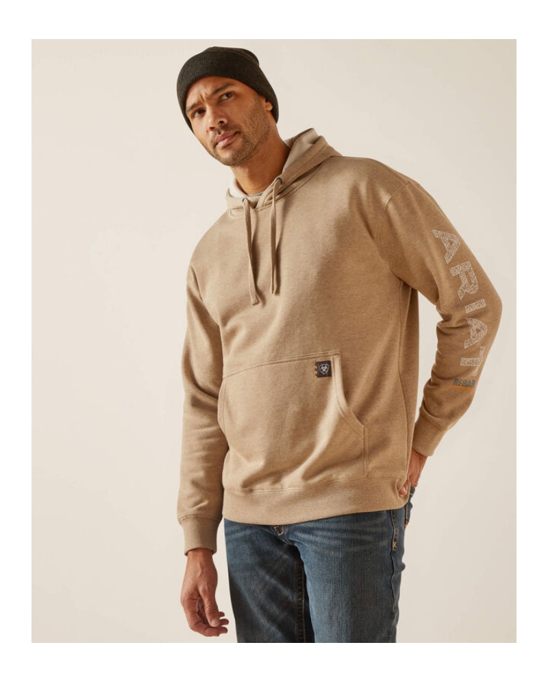 Ariat Men s Rebar Roughneck Logo Hoodie Fort Brands