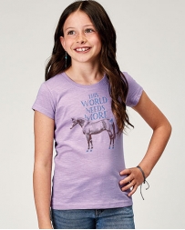 Roper® Girls' The World Needs More Horses Tee