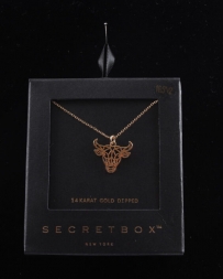 Ladies' Gold Tone Bull Necklace