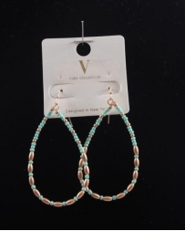 Ladies' Beaded Teardrop Earring