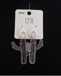 Ladies' Silver Cactus Earrings