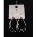 Ladies' Slver 3 Layer Earrings