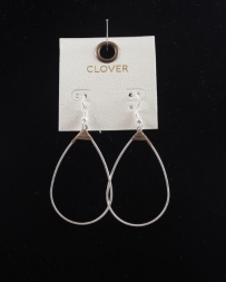 Ladies' Silver Teardrop Wire Earrings
