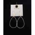 Ladies' Silver Teardrop Wire Earrings