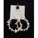 Ladies' Howlite Nugget Hoop Earrings