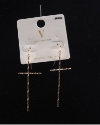 Ladies' Simple Twisted Cross Earrings