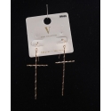 Ladies' Simple Twisted Cross Earrings