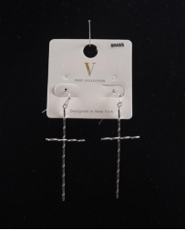 Ladies' Simple Twisted Cross Earrings