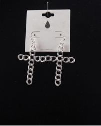 Ladies' Chain Cross Earrings